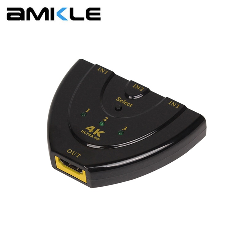 AMKLE й ڽ  й ̴ 3 Ʈ ó DVD HDTV PS4 Latptop TV Box  3-in-1-Out HDMI ȣȯ 